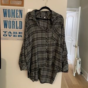 Urban Outfitters grey flannel button down